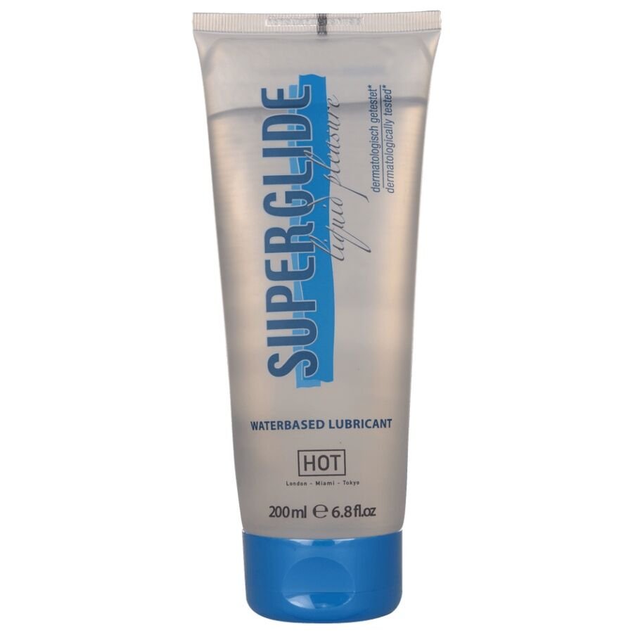 HOT - SUPERGLIDE LIQUID PLEASURE LUBRICANTE BASE AGUA 200 ML - Base Agua - El Arte del Placer