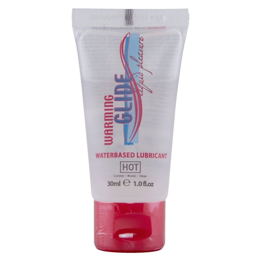 HOT - WARMING GLIDE LIQUID PLEASURE LUBRICANTE BASE AGUA EFECTO CALOR 30 ML - DROGUERÍA - El Arte del Placer