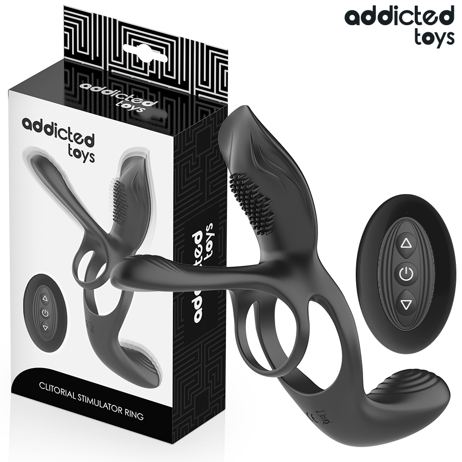 ADDICTED TOYS - ANILLO DOBLE PARA EL PENE CON ESTIMULADOR DE CLÍTORIS - Accesorios para el pene - El Arte del Placer