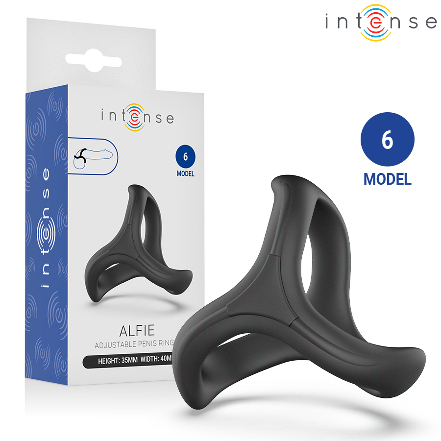 INTENSE - ALFIE ANILLO TRIPLE AJUSTABLE MODELO 6 - Accesorios para el pene - El Arte del Placer
