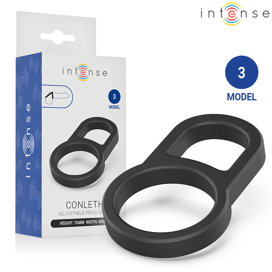 INTENSE - CONLETH ANILLO DOBLE AJUSTABLE MODELO 3 - Accesorios para el pene - El Arte del Placer