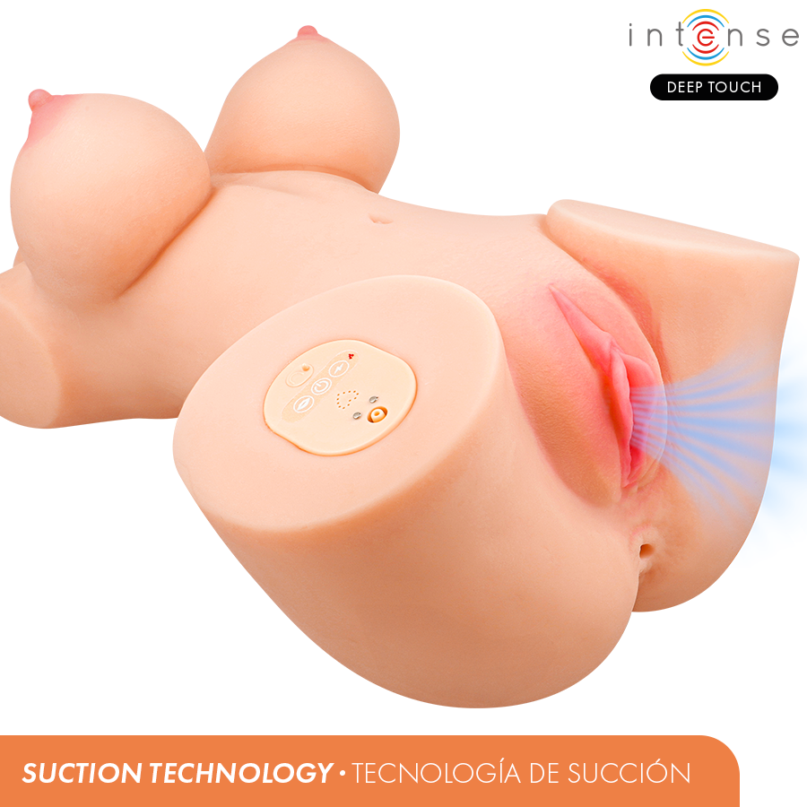 INTENSE DEEP TOUCH - VERO TORSO VAGINA CON EFECTO SUCCIÓN, CALOR, VIBRACIÓN Y VOZ CON CONTROL REMOTO 5.5 KG - JUGUETES …