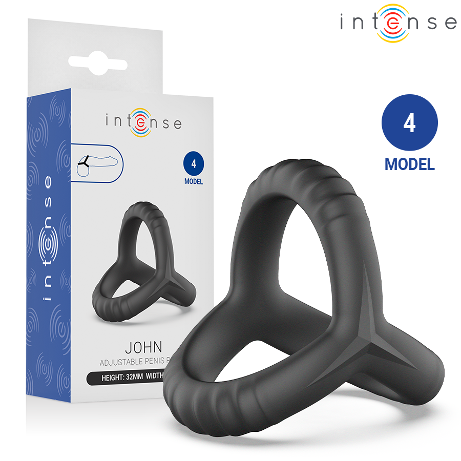 INTENSE - JOHN ANILLO TRIPLE AJUSTABLE MODELO 4 - Accesorios para el pene - El Arte del Placer