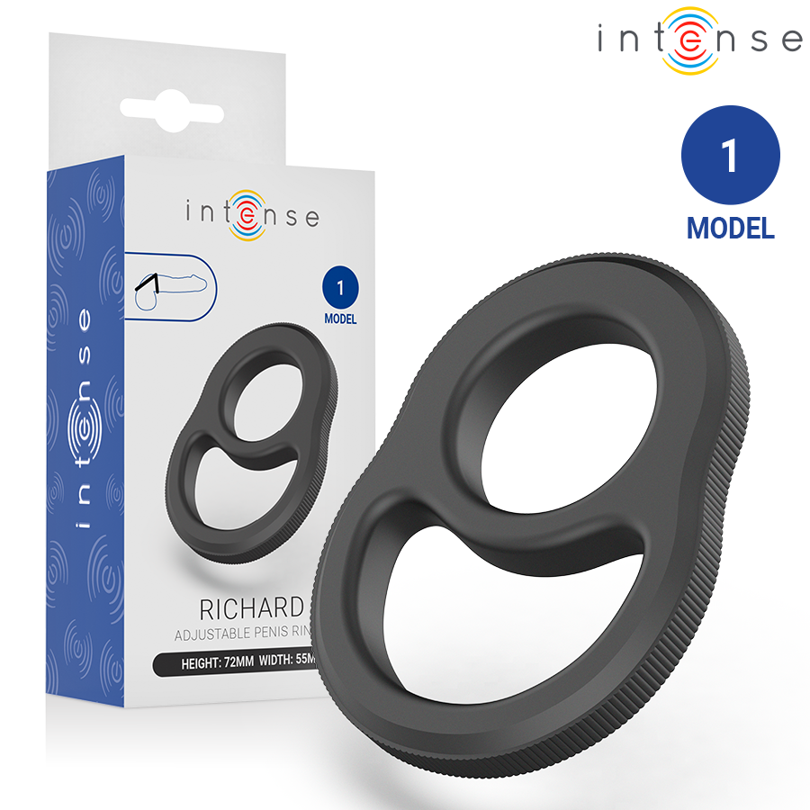 INTENSE - RICHARD ANILLO DOBLE AJUSTABLE MODELO 1 - Accesorios para el pene - El Arte del Placer