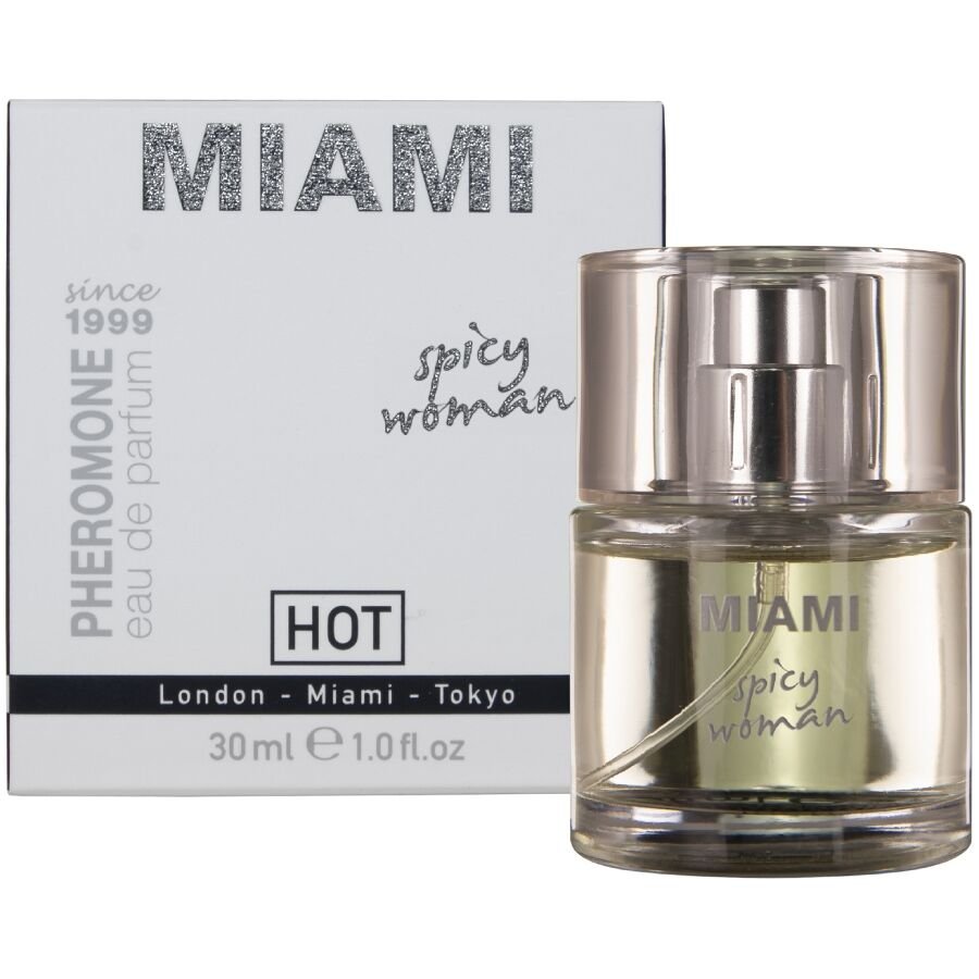 HOT - PERFUME CON FEROMONAS MIAMI SPICY MUJER 30 ML - DROGUERÍA - El Arte del Placer