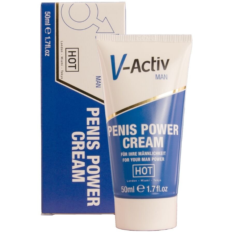 HOT - V-ACTIV PENIS POWER CREMA PARA HOMBRE 50 ML - Aumento Erección - El Arte del Placer