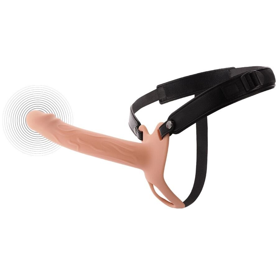 HIDDEN DESIRE - INFERNO STRAP-ON FUNDA PARA PENE CON VIBRACIÓN 20 CM - Accesorios para el pene - El Arte del Placer