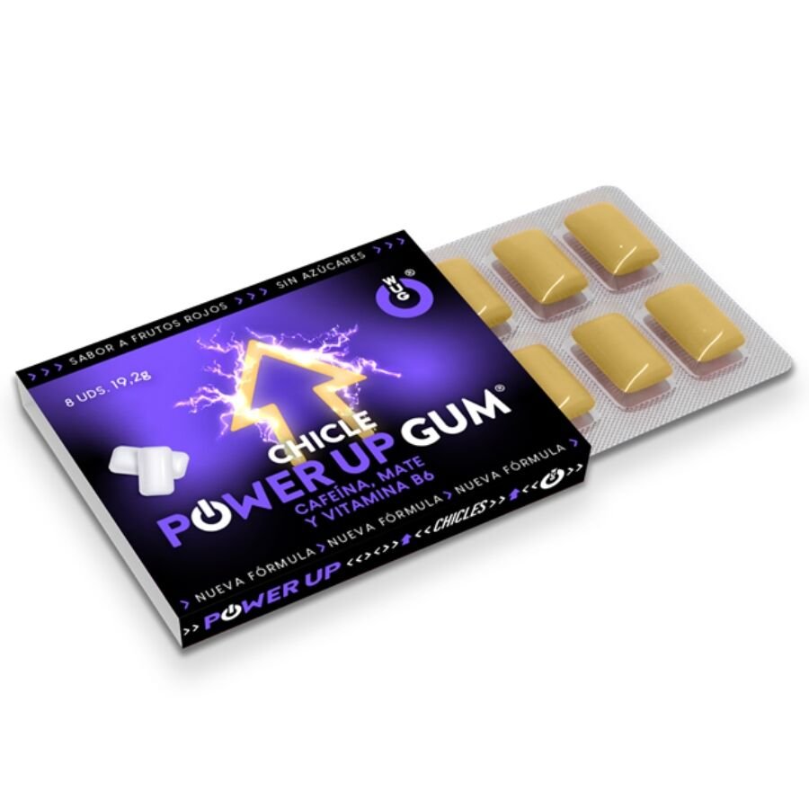 WUG POWER UP – 1 X 8 UDS | Chicle energético para concentración y resistencia - Chicles Estimulantes - El Arte del Plac…