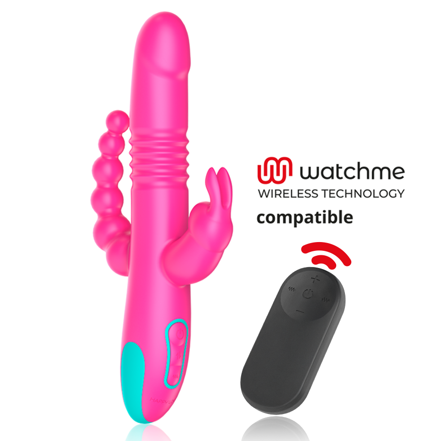 HAPPY LOKY - DONALD TRIPLE ESTIMULACIÓN: ANAL, PUNTO G & CLÍTORIS + MANDO CONTROL REMOTO WATCHME - JUGUETES BIENESTAR -…