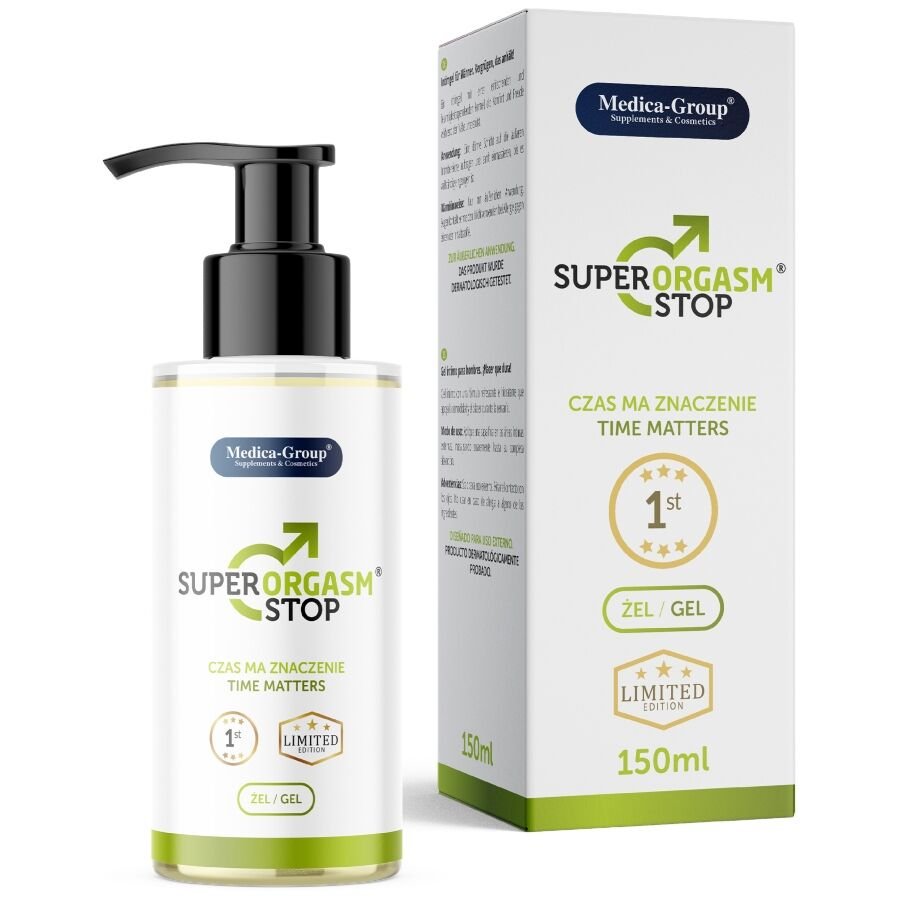MEDICA GROUP - SÚPER ORGASM STOP GEL ÍNTIMO PARA HOMBRE 150 ML - DROGUERÍA - El Arte del Placer