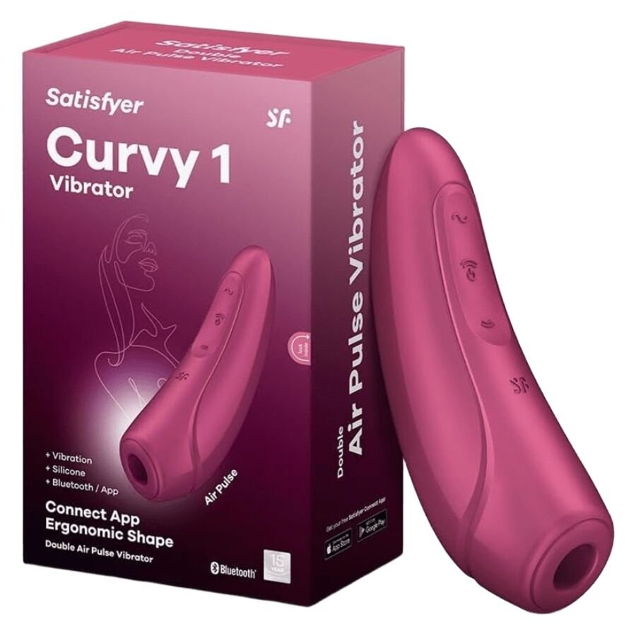 SATISFYER - CURVY 1 ROJO ROSADO - JUGUETES BIENESTAR - El Arte del Placer