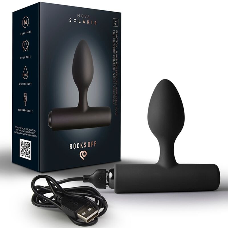 ROCKS-OFF – NOVA SOLARIS PLUG ANAL FINO RECARGABLE 16 FUNCIONES - Anal - El Arte del Placer