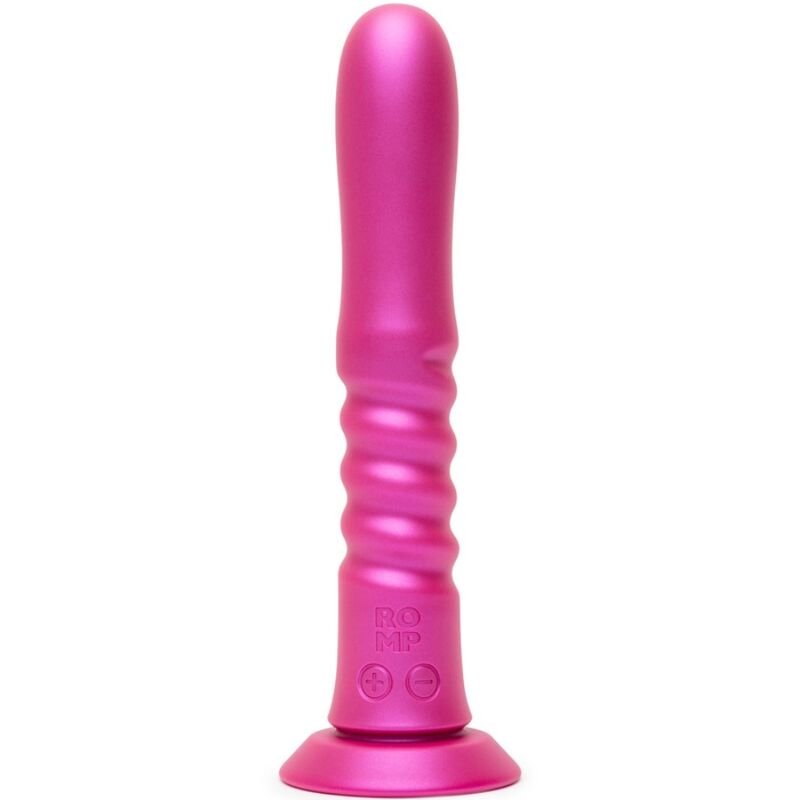 ROMP - JIGGLE VIBRADOR UP AND DOWN CON VENTOSA ROSA - JUGUETES BIENESTAR - El Arte del Placer