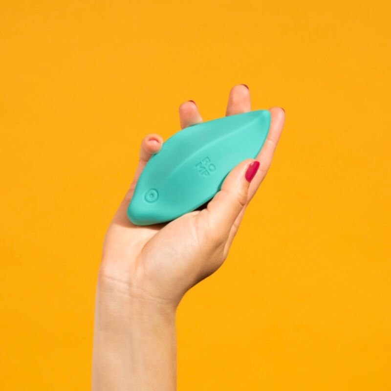 ROMP - WAVE VIBRADOR ESTIMULADOR DE CLÍTORIS FORMA ERGONÓMICA VERDE AGUA - Estimuladores - El Arte del Placer