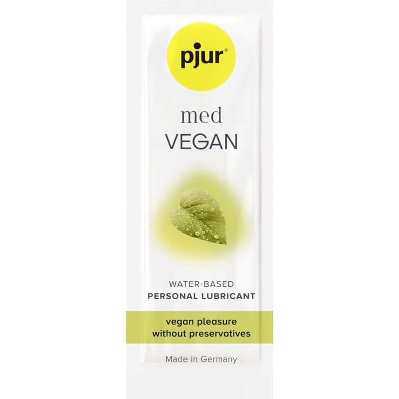 PJUR - MED VEGAN GLIDE LUBRICANTE BASE AGUA 2 ML - DROGUERÍA - El Arte del Placer
