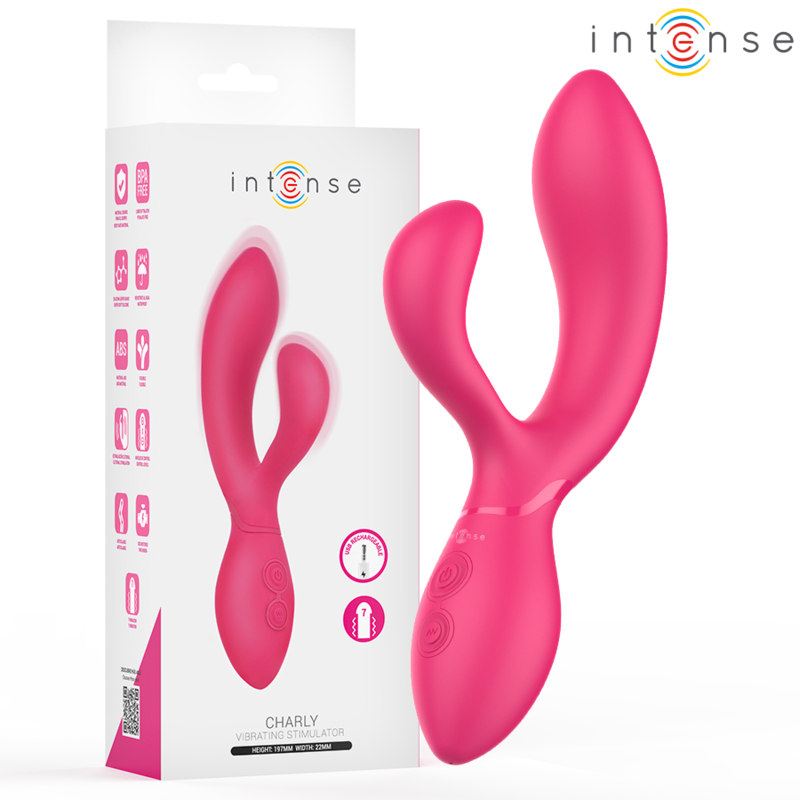 INTENSE - CHARLY ESTIMULADOR VIBRADOR ARTICULABLE - JUGUETES BIENESTAR - El Arte del Placer