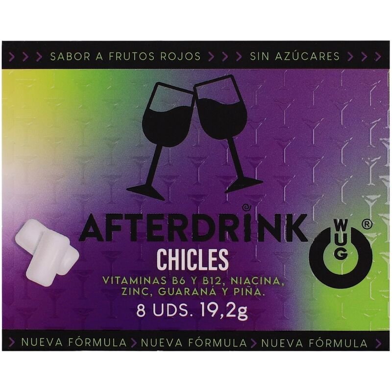 WUG After Drink – El chicle funcional que te ayuda a recuperar energía tras la noche BLISTER 8 UDS - Chicles Estimulant…