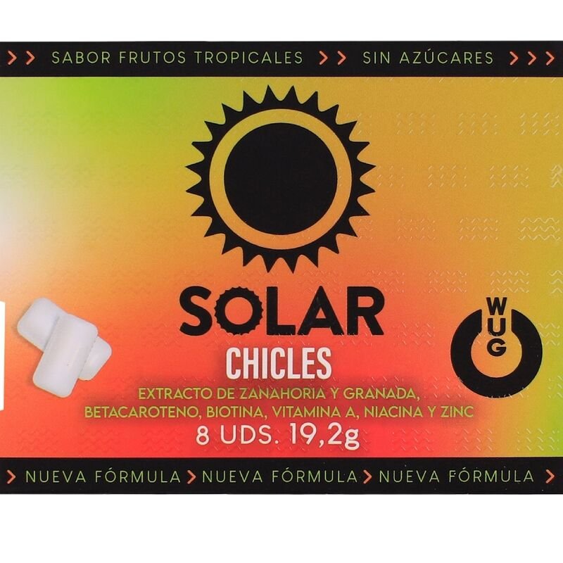 WUG solar - El chicle funcional con vitaminas y zinc sabor frutos tropicales BLISTER 8 UDS - Chicles Estimulantes - El …