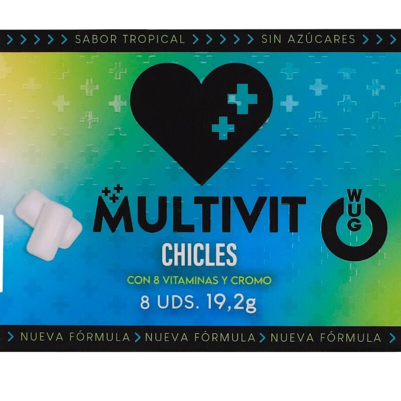 WUG multivit- El chicle funcional multivitamínico sabor tropical BLISTER 8 UDS - Chicles Estimulantes - El Arte del Pla…