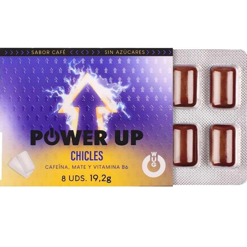 WUG power up - El chicle funcional con cafeína y mate sabor café BLISTER 8 UDS - Chicles Estimulantes - El Arte del Pla…