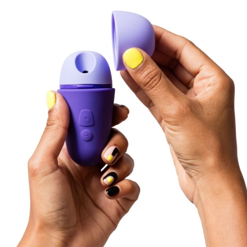 ROMP - FREE X ESTIMULADOR DE CLÍTORIS CON TAPA 10 NIVELES RECARGABLE MORADO - Estimuladores - El Arte del Placer