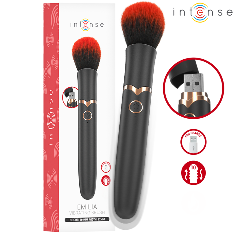 INTENSE - EMILIA VIBRADOR BROCHA 10 VIBRACIONES 16 CM - JUGUETES BIENESTAR - El Arte del Placer