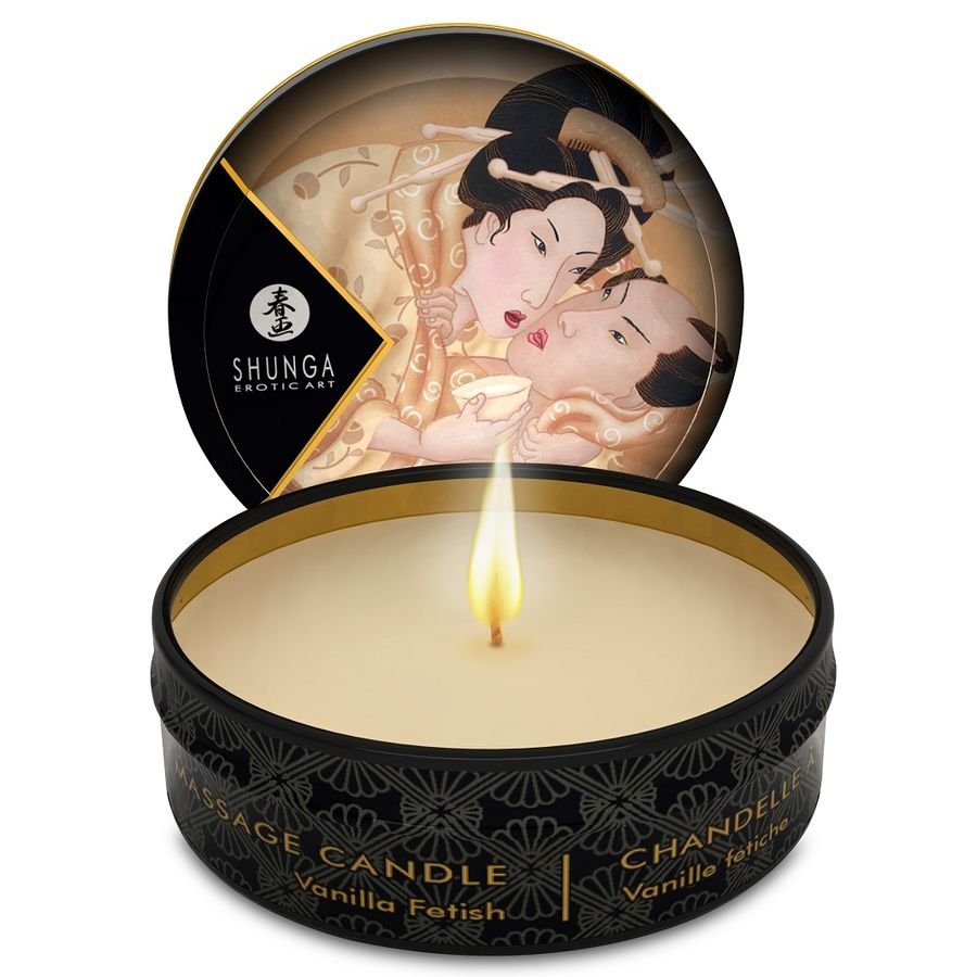 SHUNGA - MINI CARESS BY CANDELIGHT VELA MASAJE VAINILLA 30 ML - DROGUERÍA - El Arte del Placer