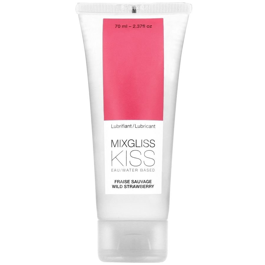 MIXGLISS - LUBRICANTE BASE AGUA SABOR A FRESA 70 ML - Con deliciosos Sabores - El Arte del Placer
