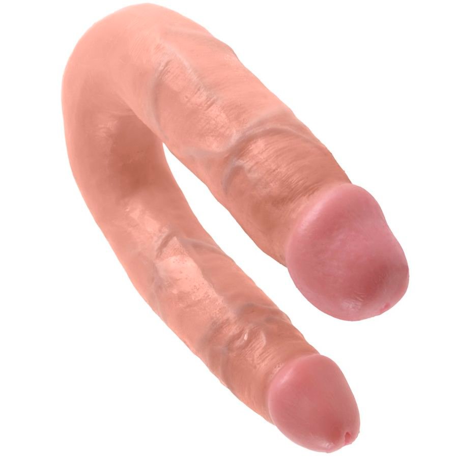 KING COCK - DILDO DOBLE PENETRACIÓN 13.9 CM NATURAL - Dildos sin Vibración - El Arte del Placer