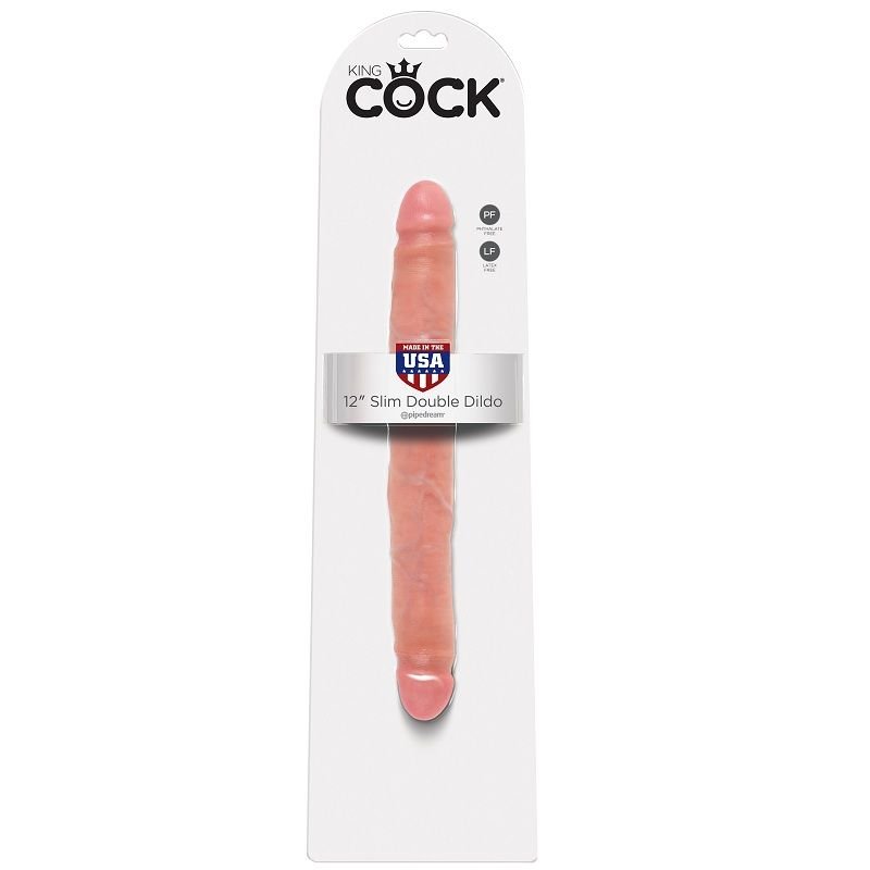KING COCK - DILDO DOBLE NATURAL 30 CM - Dildos sin Vibración - El Arte del Placer