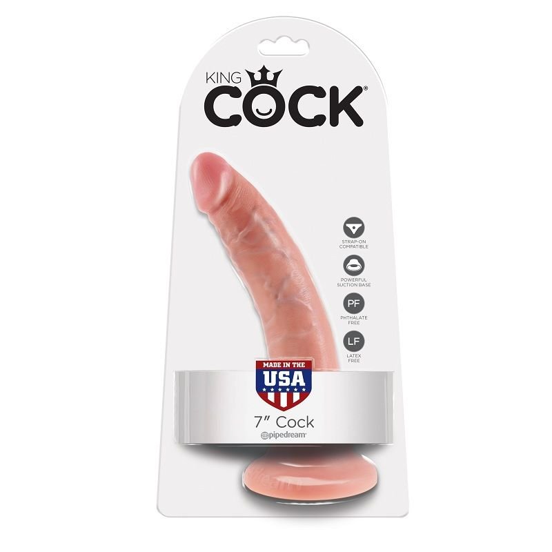 KING COCK - 7 PENE NATURAL 17.8 CM - Dildos sin Vibración - El Arte del Placer