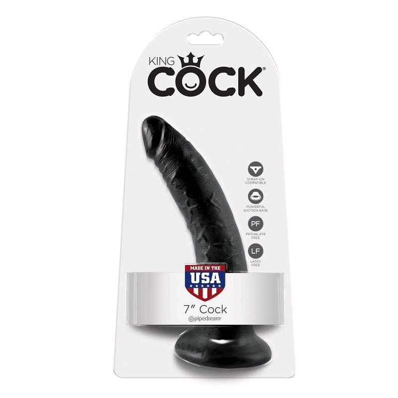 KING COCK - PENE NEGRO 17.8 CM - Dildos sin Vibración - El Arte del Placer