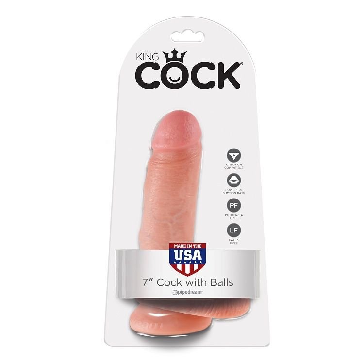 KING COCK - 7 PENE REALÍSTICO NATURAL 17.8 CM - Dildos sin Vibración - El Arte del Placer
