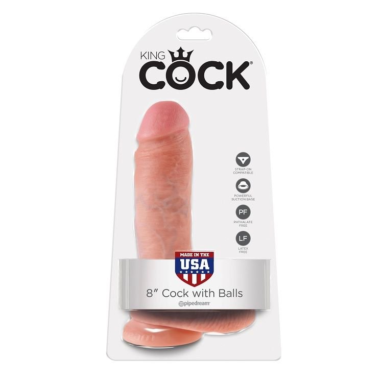 KING COCK - 8 PENE REALÍSTICO NATURAL 20.3 CM - Dildos sin Vibración - El Arte del Placer
