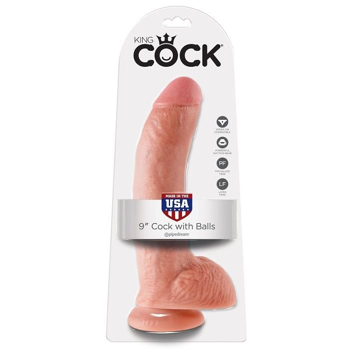 KING COCK - 9 PENE REALÍSTICO NATURAL 22.9 CM - Dildos sin Vibración - El Arte del Placer