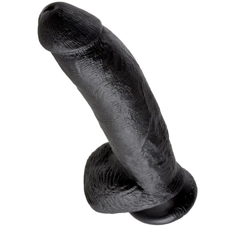 KING COCK - PENE REALISTICO NEGRO 22.9 CM - Dildos sin Vibración - El Arte del Placer