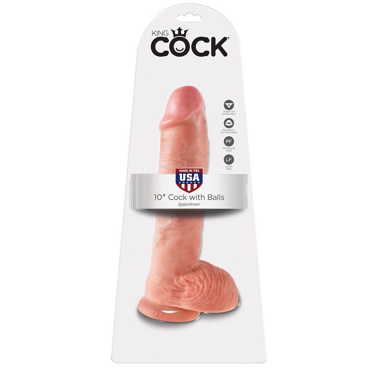 KING COCK - 10 PENE REALÍSTICO NATURAL 26.5 CM - Dildos sin Vibración - El Arte del Placer