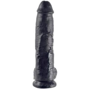 KING COCK - PENE REALISTICO NEGRO 25.4 CM - Dildos sin Vibración - El Arte del Placer