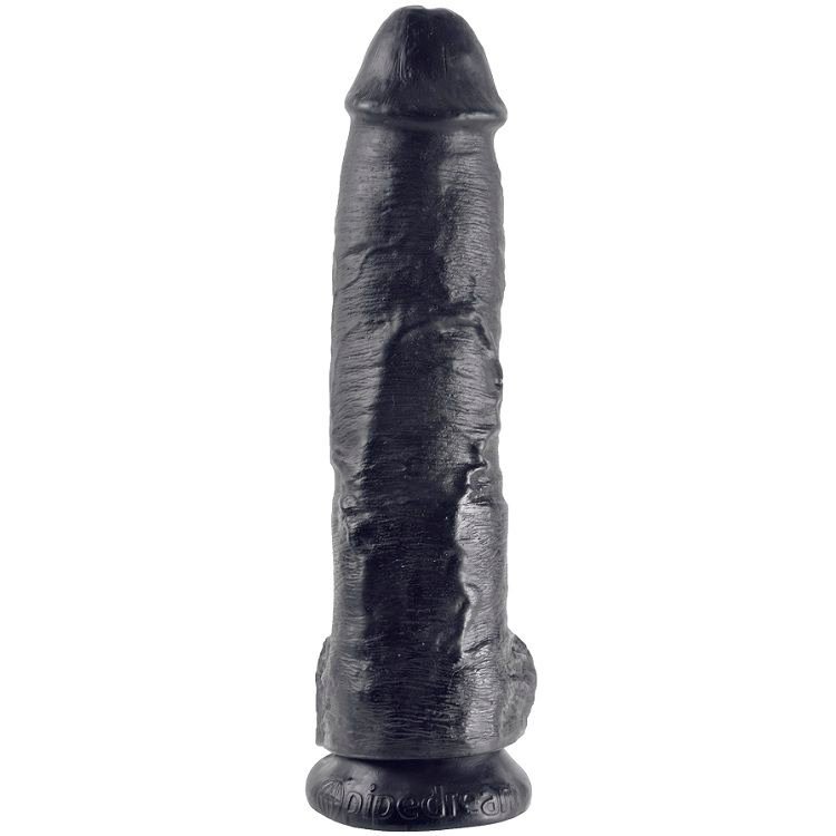 KING COCK - PENE REALISTICO NEGRO 25.4 CM - Dildos sin Vibración - El Arte del Placer