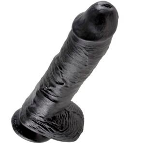 KING COCK - PENE REALISTICO NEGRO 25.4 CM - Dildos sin Vibración - El Arte del Placer