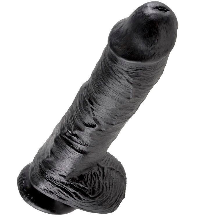 KING COCK - PENE REALISTICO NEGRO 25.4 CM - Dildos sin Vibración - El Arte del Placer