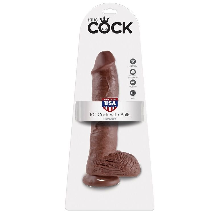KING COCK – 10 PENE REALISTICO 26.5 CM - Dildos sin Vibración - El Arte del Placer