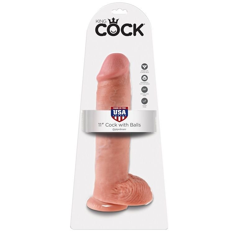 KING COCK - 11 PENE REALÍSTICO NATURAL 28 CM - Dildos sin Vibración - El Arte del Placer