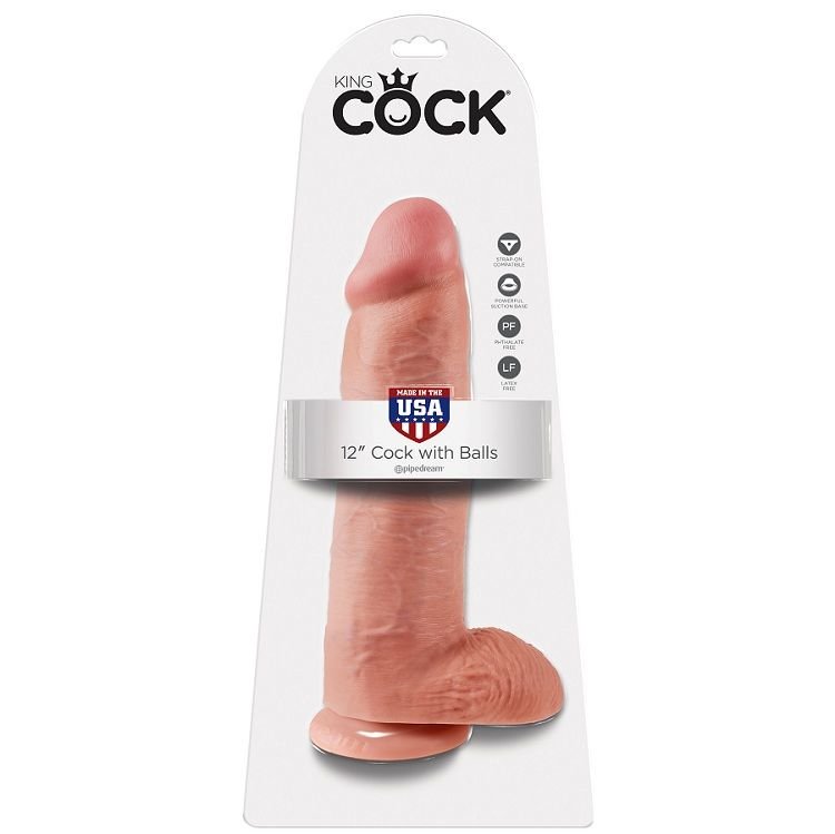KING COCK - 12 PENE REALÍSTICO NATURAL 30.48 CM - Dildos sin Vibración - El Arte del Placer