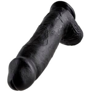 KING COCK - PENE REALISTICO NEGRO 30.48 CM - Dildos sin Vibración - El Arte del Placer