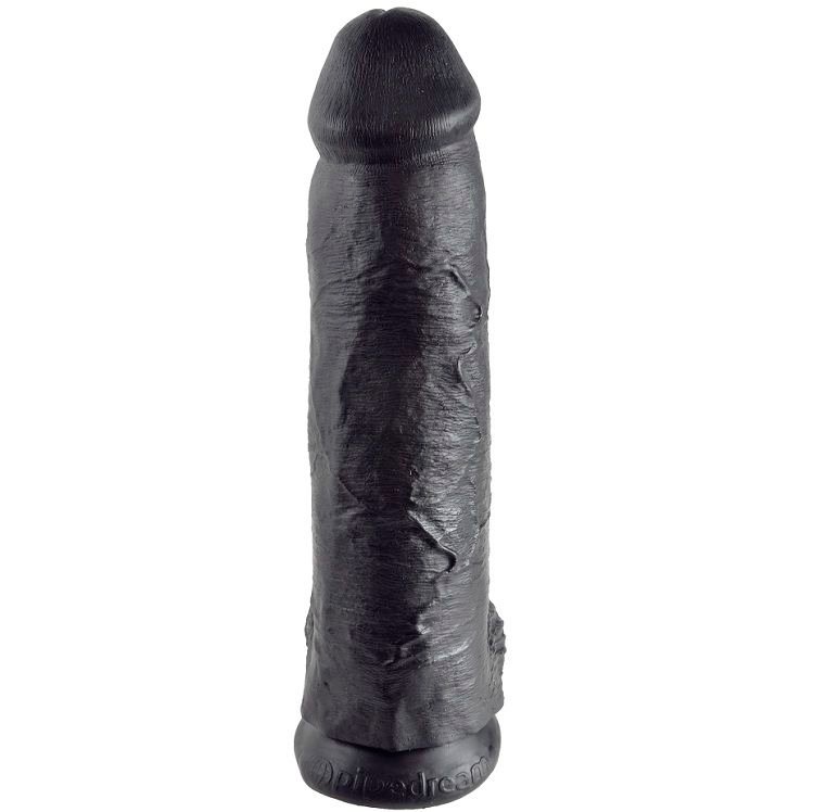 KING COCK - PENE REALISTICO NEGRO 30.48 CM - Dildos sin Vibración - El Arte del Placer