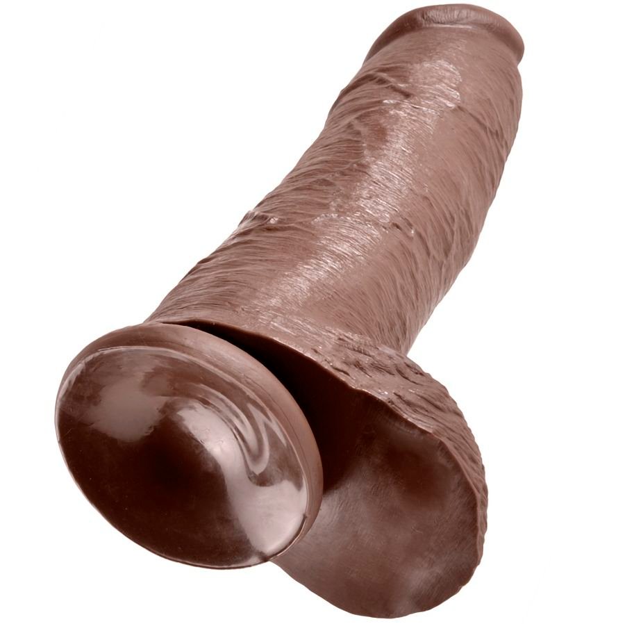 KING COCK - PENE REALÍSTICO MARRÓN 30.48 CM - Dildos sin Vibración - El Arte del Placer