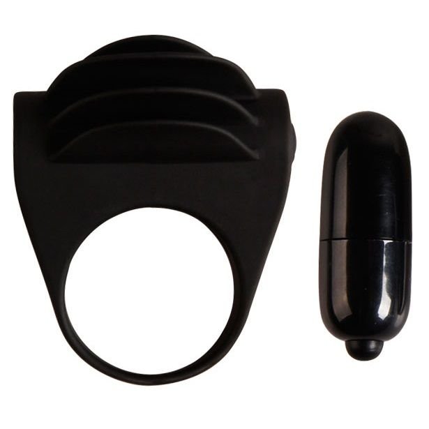 PRETTY LOVE - CHESTER ANILLO VIBRADOR NEGRO - Accesorios para el pene - El Arte del Placer