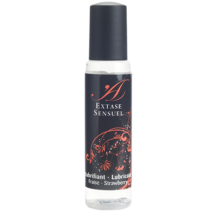 EXTASE SENSUAL - LUBRICANTE FRESA VIAJE 35 ML - Con deliciosos Sabores - El Arte del Placer