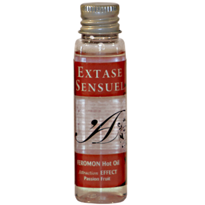 EXTASE SENSUAL - ACEITE MASAJE EFECTO CALOR CON FEROMONAS FRUTA DE LA PASION VIAJE 35 ML - DROGUERÍA - El Arte del Plac…
